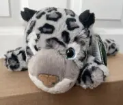 Wild Republic Bean Bag Snow Leopard 10" New Plush Cat Toy