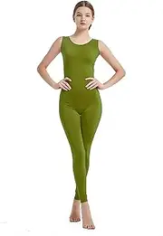 [Full Bodysuit] Womens Sleeveless One Piece Jumpsuit Spandex Zentai Unitard