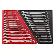 Combination SAE and Metric Wrench Mechanics Tool Set (30-Piece)