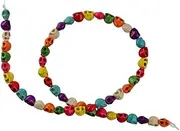 [Colaxi] 52Pcs Colored Turquoise Carved Skull Spacer Beads DIYJewelry