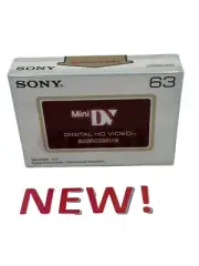 Sony DVM-63HD Mini HDV/DV 63 Minute Digital HD Video Cassette Tape New Sealed