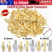 1200/200PCS Assorted Insulated Spade Wire Male Female Connectors Crimp Terminals