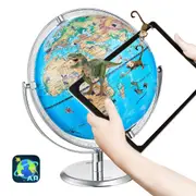 Educational Globe for Kids, 254 mm, Interactive AR World Globe with AR Golden Globe APP LED Night Lighting 720° Rotation, STEM Toy Gifts for Kids Compatible with Android or iOS