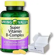 Super B Complex Vitamin Spring Valley 250 ct (1) Set with Fusion Shop Store Case Week (1)