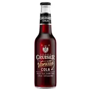 Vodka Cruiser Vanilla Cola, Refreshing Flavoured Pre-Mixed Vodka Drink, 4.6% ABV, 275mL (Case of 24 Bottles)