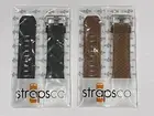 2 x Fitbit Ionic Perforated Genuine Leather Straps (black/brown) + FREE POSTAGE
