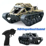LED Light Tracked Tank Model Toy RC Car Model Remote Control Off-Road Vehicle