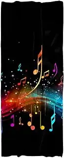 [WOSHJIUK] Silk Scarf for Women,Silk Head Scarf,Sunscreen Shawls,Colorful Music Note
