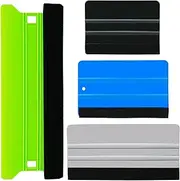 Umaki 4Piece Plastic Squeegee Set, 8IN/6IN/5IN/4IN, Window Tint Squeegee Vinyl Wrap Squeegee with Felt Edge, Wallpaper Tools Decal Applicator Vinyl Scraper, Perfect Smoothing/Cleaning Solutions