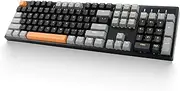 E-YOOSO Z-14 Mechanical Gaming Keyboard 104 Key, Brown Switch Full-Size Computer Keyboards for PC Gamer, Black&Grey