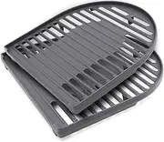 Hongso Matte Cast Iron Cooking Grate for Coleman Roadtrip Swaptop Grills LX LXE LXX, Non-Stick Camping Grill Grids, Half Grill Grate of Coleman Roadtrip Grill Parts, PCB012
