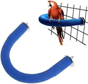 U Shape Parrot Perch Parrot Bird Stand Perch, 1Pc U Shape Parrot Perch Bird Perch Paw Stand,U Shape Bird Perch Stand,Parrot Perch Rough-surfaced Quartz Sand Bird Cage Perch for Medium to Large Bird