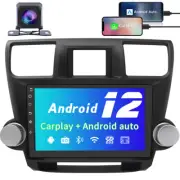Android 12 Car Stereo Radio GPS Navi Carplay JBL For Toyota Highlander 2008-2013
