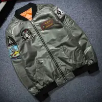 在飛比找momo購物網優惠-【米蘭精品】空軍夾克MA1外套(帥氣時尚美式徽章男外套2色7