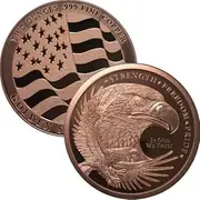 Katy Craig Large 2oz American Eagle .999 Fine Copper Round with Capsule