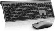 Wireless Mouse and Keyboard Combo, Silent Full-Size Computer Keyboard with Calcu