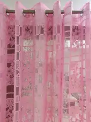 New 2 Piece Eyelet Door Curtain Set 7 Feet