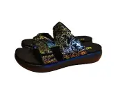 Alegria Women's Leather Toe-Loop Sandals Beatrix Glammo Size 40 US 9.5-10