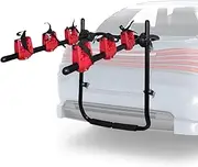 Trunk Mount Bicycle Rack Support 3 Bikes Heavy-Duty Car Rear Bike Carrier Luggage Rack Compatible with Trucks SUVs Minivans
