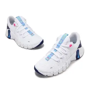 Nike 訓練鞋 Wmns Free Metcon 5 女鞋 白 藍 支撐 穩定 緩衝 多功能 訓練 運動鞋 DV3950-103