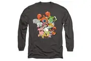 SpongeBob SquarePants Unisex Adult The Whole Gang T-Shirt (Charcoal) - UTTV10719