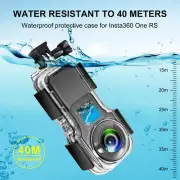 40m Waterproof Diving Case Cover Shell Underwater For Insta360 One RS 1-Inch 360