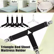 Triangle Bed Sheet Mattress Holder Fastener Grippers Clips Suspender Straps