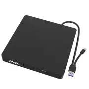 USB3.0 Type-C CD DVD External Optical Drive DVD-RW Player High Speed Data Transfer External Burner Writer Rewriter for C