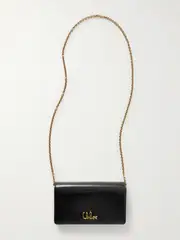 [Chloé] Chloé - Iconic Embellished Leather Shoulder Bag - Black - One size One size Black