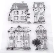 1 Set Transparent Scrapbook Photo Album Transparent Silicone House Stamps Clear Stamps For DIY Scrapbook Photo Cards