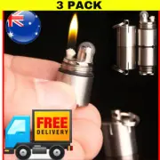 3 Pack Mini Keyring Zippo Lighter Waterproof Gunmetal Grey Portable Small 3PCS