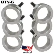 6 Universal 2.0" Steel Bar Clamps 2 Bolt Cage Roll Bar Fabrication w/ Bolt .375”