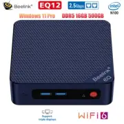 Beelink EQ12 Intel 12th N100 Mini PC Windows 11 DDR5 16G 500G SSD 4K HD Computer