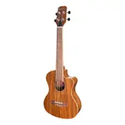 Martinez 'Southern Belle' 8-Series Solid Koa Top Acoustic-Electric Cutaway Tenor Ukulele with Hard Case (Natural Gloss)