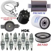 Tune Up Kit Filters Cap Wire Spark Plugs For GMC YUKON V8 5.7L; 2WD 1992-1993