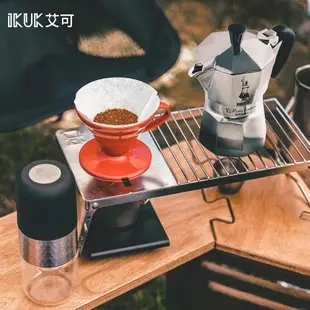 【IKUK艾可】現磨咖啡三件組-電動磨豆機+經典摩卡壺4杯份+防震收納包