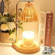 YVXUN Candle Warmer Lamp, Candle Warmer with Timer Dimmer Height Adjustable, Lamp Wax Warmer with 2 Bulbs,for Wife Girlfriend Mom,House Warming Gifts New Home Gifts,Warm Yellow
