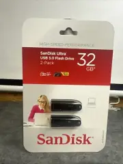 GENUINE SanDisk Ultra 32GB USB 3.0 Flash Drive (2 Pack) SDCZ48-032G-A46DT #551