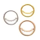 Ear Cartilage & Septum Micro Hinged Segment Ring with Ball Chain Design 16ga S.S