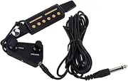 LOLIPPYY Clip Acoustic Guitar Pickup Transducer Amplifier with Volume Control Durable Soundhole Pickup for Guitar Parts Accessories Black