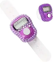 Electronic Finger Counter,LCD Digital Display Finger Counter | Resettable LCD Screen Number Tracking Record Ring for Lap, Knitting Row