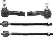 TRQ Front Inner & Outer Tie Rod Set Driver & Passenger Side Inner & Outer Compatible with 2018 Ford EcoSport