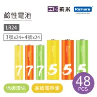 在飛比找momo購物網優惠-【Zmi 紫米】3號+4號鹼性電池 LR24(共48入/三號