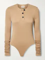 [KHAITE] KHAITE - Janelle Stretch-jersey Bodysuit - Beige - x small x small Neutrals