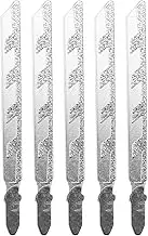 Anlayliay 5Pcs 101mm 4 Inch T Jigsaw Blades Diamond Coated Jig Saw Blade Set Masonry Tile Cutting Power Tools Accessories