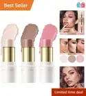 3 Pcs Contour Stick Set - Cream Blush, Highlighter & Bronzer Long Lasting Makeup
