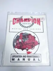 Crusader Engines 22822, Champion Series Operations & Maintenance Manual (Sealed)