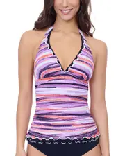 Profile by Gottex Riga Tricolored Halter Tankini