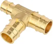 (Pack of 2) EFIELD Pex-A Expansion 1"x 3/4"x 1" Reducing Tee Brass Fittings ONLY For Pex-A Tubing Connection, ASTMF1960