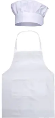 Chef Apron Hat Set Adjustable Apron with Butcher Hat Baker Costume Men and Wome